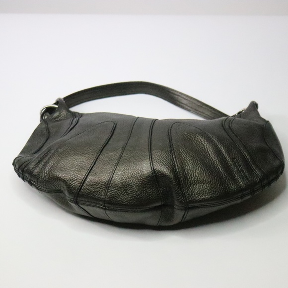 Banana Republic Pewter Metallic Shoulder Bag Occasional Handbag - Picture 2 of 6